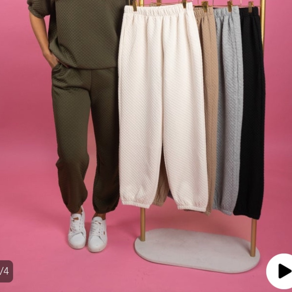 Quilted lounge pants